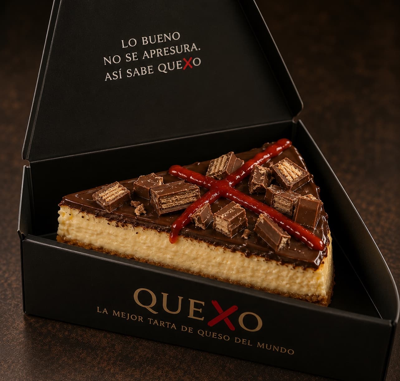 Tarta de queso Quexo sabor KitKat